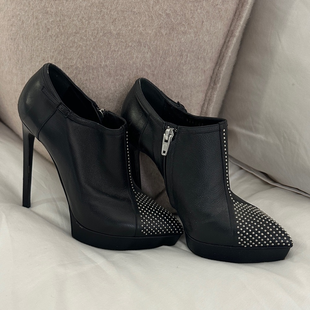 Saint Laurent Black Studded Heels